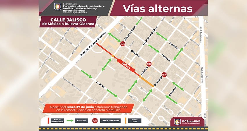 Inicia el lunes reconstrucción de calle Jalisco