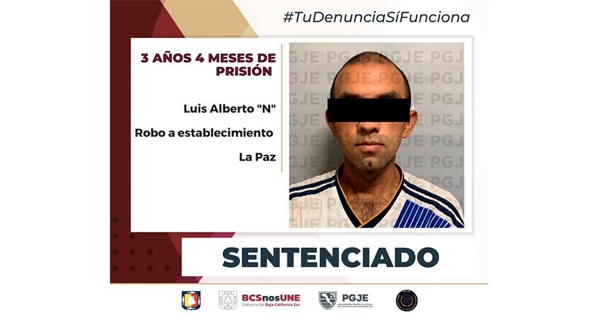 Sentencian a más de 3 años de prisión a culpable de robo con violencia