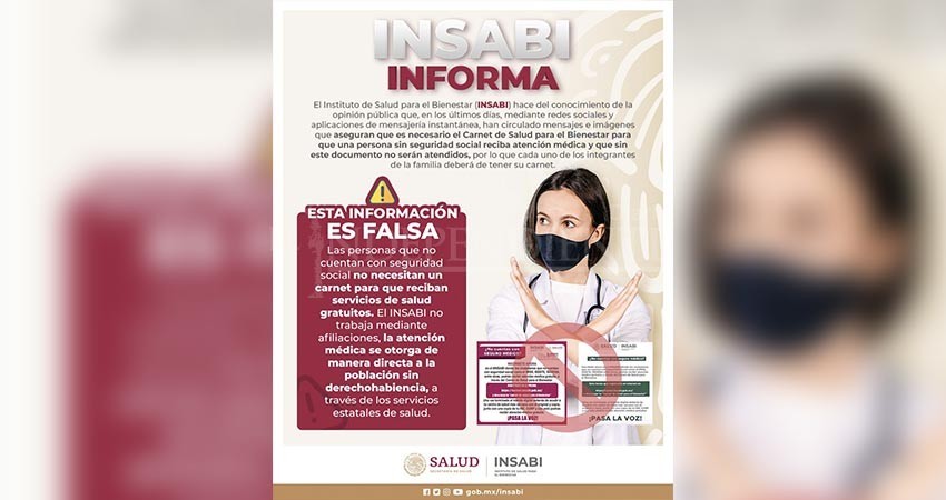 Advierten sobre información falsa y fraudulenta de atención médica Advierten sobre información falsa y fraudulenta de atención médica