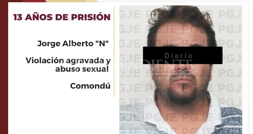 Dan 13 años de prisión a culpable de violación agravada y abuso sexual Dan 13 años de prisión a culpable de violación agravada y abuso sexual