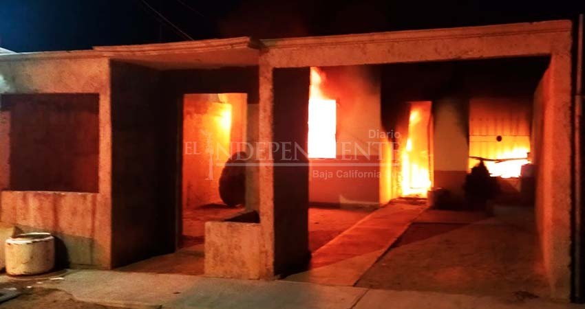 Al llegar a su casa la encontró totalmente quemada