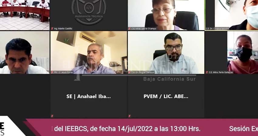 Aprueba consejo general del IEEBCS el monto de financiamiento público a partidos políticos para 2023