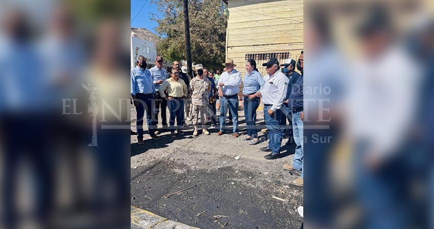 Tres órdenes de gobierno respaldarán a damnificados por incendio en Santa Rosalía: Gobernador