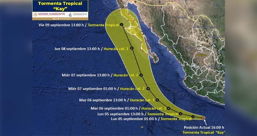 Se forma en el Pacífico la Tormenta Tropical “Kay” Se forma en el Pacífico la Tormenta Tropical “Kay”