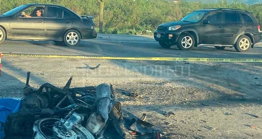 Falleció motociclista sobre Carretera Transpeninsular