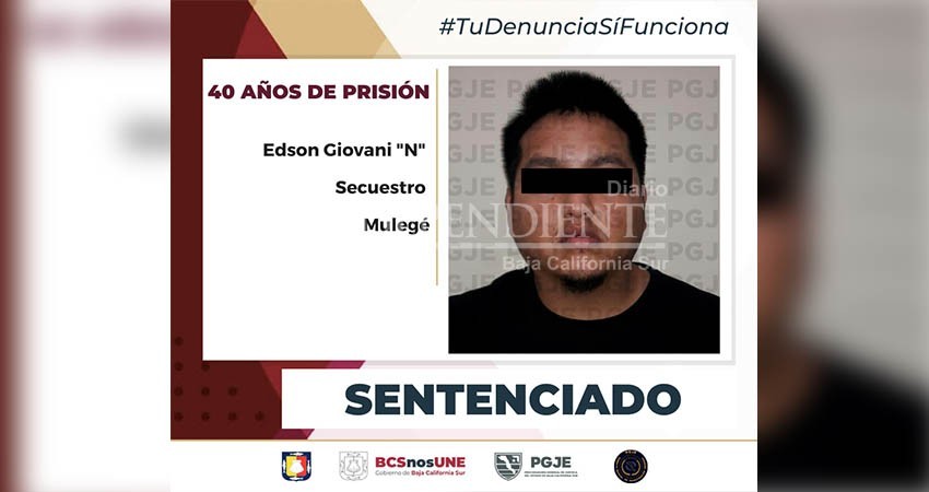 40 años de prisión le dieron a Giovanni alias “El Chuky” culpable de secuestro