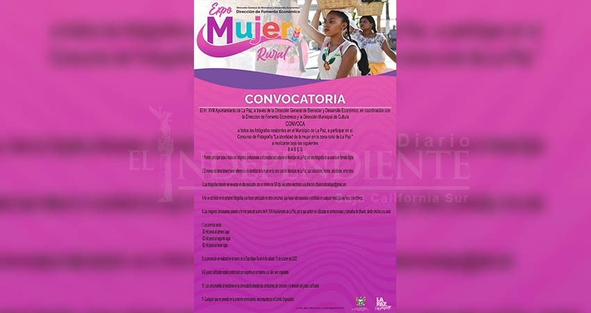 Ayuntamiento La Paz convoca al concurso de fotografía “Mujer rural”