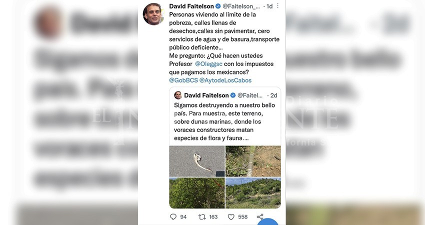 Responde Leggs críticas a al Ayuntamiento de Los Cabos
