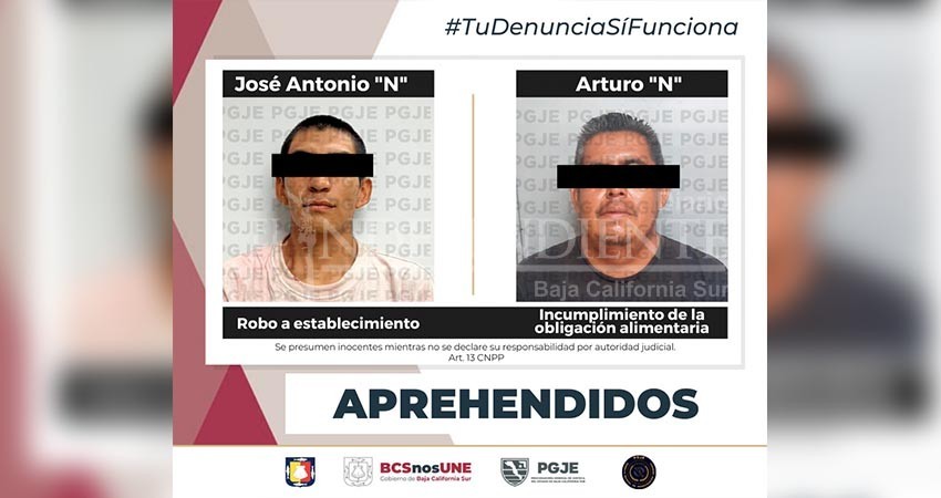 Son aprehendidos dos hombres por robo e incumplimiento de obligaciones Son aprehendidos dos hombres por robo e incumplimiento de obligaciones