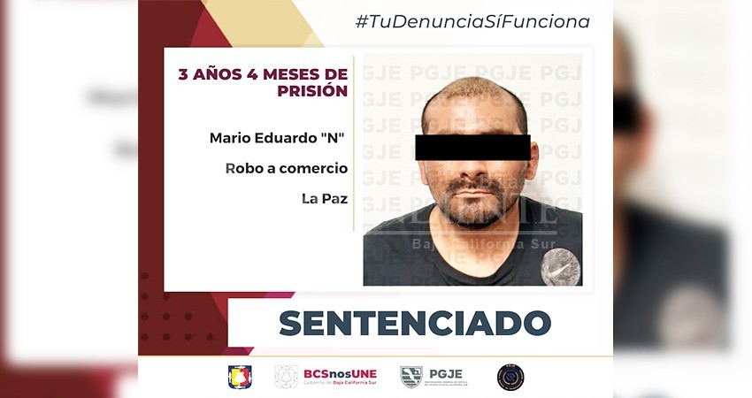 Por robo a comercio, Eduardo “N” fue sentenciado a 3 años 4 meses de prisión Por robo a comercio, Eduardo “N” fue sentenciado a 3 años 4 meses de prisión