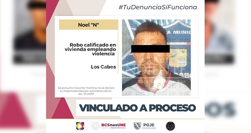 Queda en prisión preventiva por robo con violencia en Cabo San Lucas Queda en prisión preventiva por robo con violencia en Cabo San Lucas