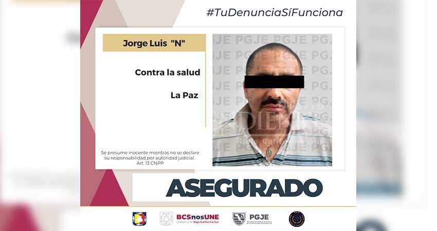 Fue detenido Jesús “N”, como probable narcomenudista en La Paz Fue detenido Jesús “N”, como probable narcomenudista en La Paz