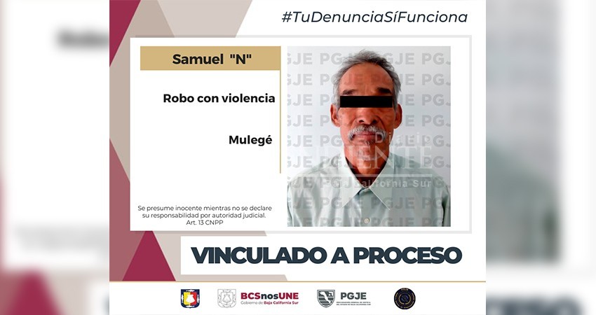 Samuel “N”, quedó vinculado a proceso por robo con violencia Samuel “N”, quedó vinculado a proceso por robo con violencia