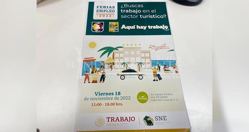 Anuncian Feria del empleo en CSL, dedicada solo a ramo turístico