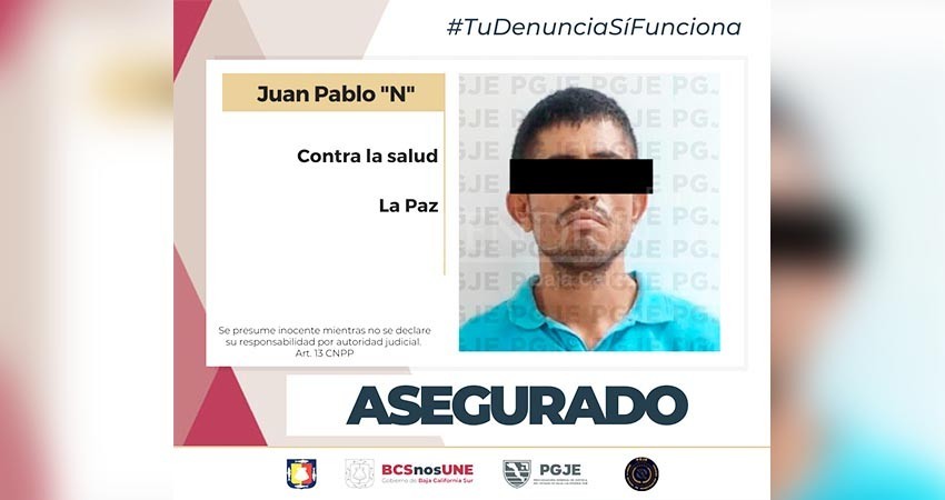 Con más de mil dosis de drogas fue detenido Pablo “N” en La Paz