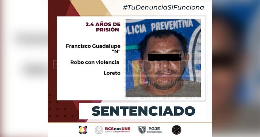 Sentencian a 2.4 años de prisión a Guadalupe “N” por el delito de robo con violencia Sentencian a 2.4 años de prisión a Guadalupe “N” por el delito de robo con violencia