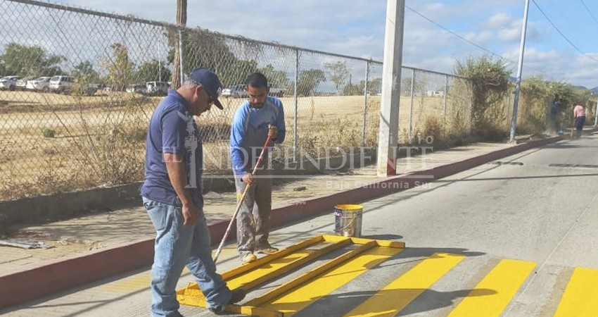 Seguridad Pública de Los Cabos mantiene acciones permanentes de rehabilitación en cruces escolares