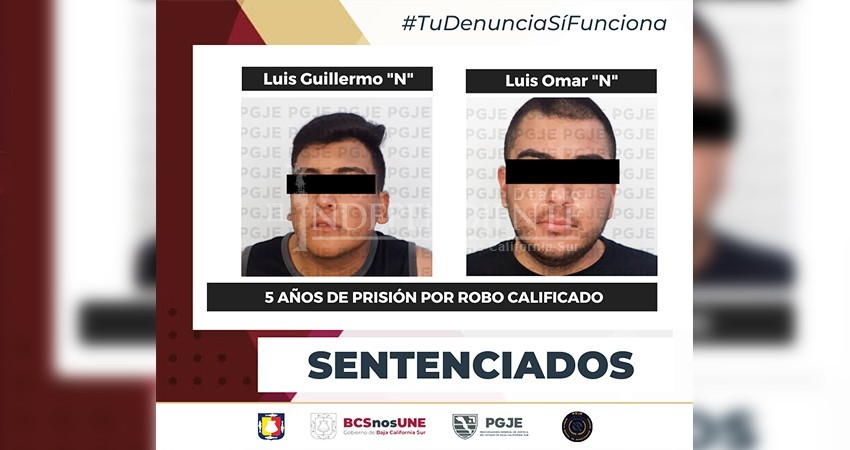 Por el delito de robo calificado, dos hombres  fueron sentenciados a 5 años de prisión Por el delito de robo calificado, dos hombres  fueron sentenciados a 5 años de prisión