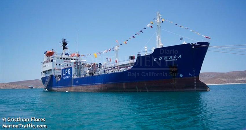 Arriba a BCS el Cosalá con una carga importante de gas: Castro Cosío Arriba a BCS el Cosalá con una carga importante de gas: Castro Cosío