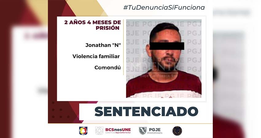 Obtiene PGJE sentencia de más de 2 años culpable de violencia familiar Obtiene PGJE sentencia de más de 2 años culpable de violencia familiar