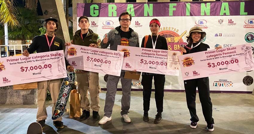 .Concluye con gran éxito Torneo de Skate y BMX 2022 en La Paz