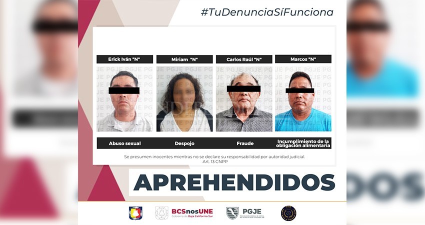 Fueron detenidos los probables responsables de varios ilícitos en Los Cabos Fueron detenidos los probables responsables de varios ilícitos en Los Cabos