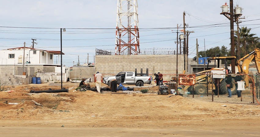 Gobierno del estado rehabilita cárcamos de bombeo de aguas residuales en Guerrero Negro