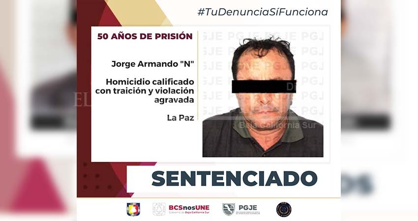 Pasará tras las rejas 50 años de prisión por el delito de violación y homicidio de una menor de edad Pasará tras las rejas 50 años de prisión por el delito de violación y homicidio de una menor de edad