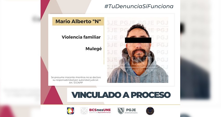 Inician proceso penal contra Alberto “N” por el delito de violencia familiar