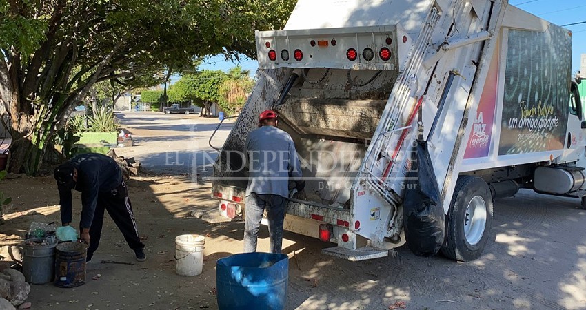 Continúa trabajando de manera normal el servicio de recolección de basura en La Paz