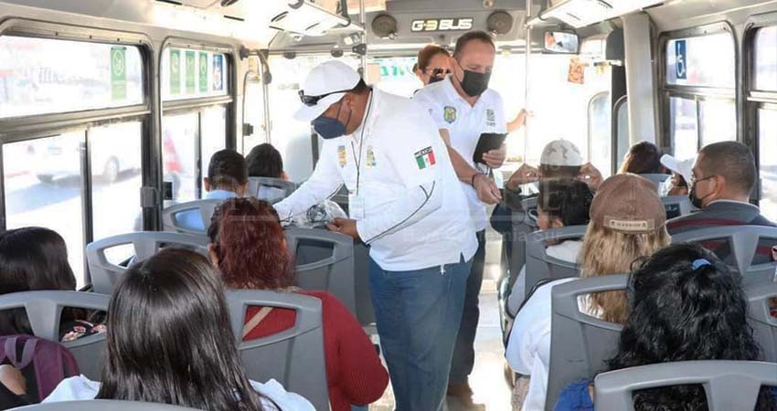 La Dirección de Transporte Los Cabos fomenta el uso del cubrebocas en el transporte público