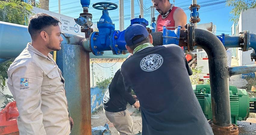 Repara Oomsapas Los Cabos la Estación de Bombeo número 2 (EB2) para asegurar el tandeo en zonas altas de CSL