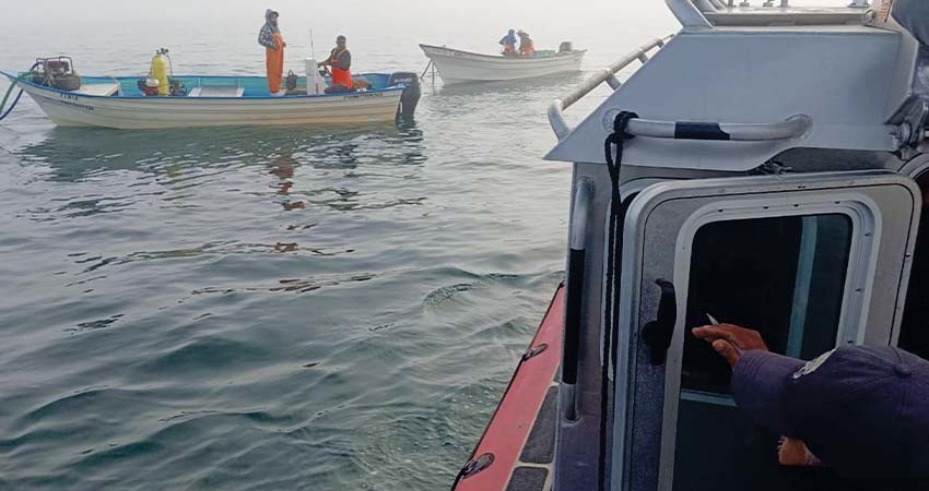 Mientras realizaban inspecciones, elementos de la Marina disuadieron acto de pesca ilegal