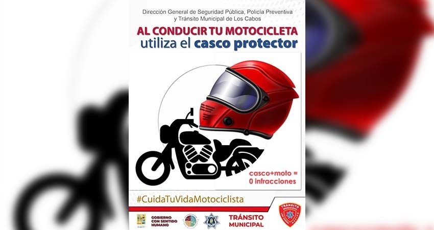 Arranca Seguridad Pública de Los Cabos campaña de concientización sobre el uso del casco protector en motocicletas Arranca Seguridad Pública de Los Cabos campaña de concientización sobre el uso del casco protector en motocicletas