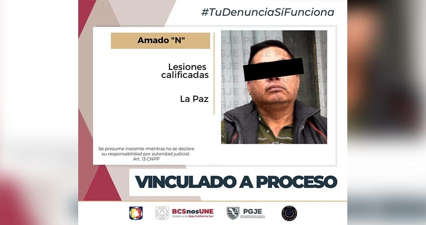 Vinculan a proceso a Amado “N” por el delito de lesiones calificadas