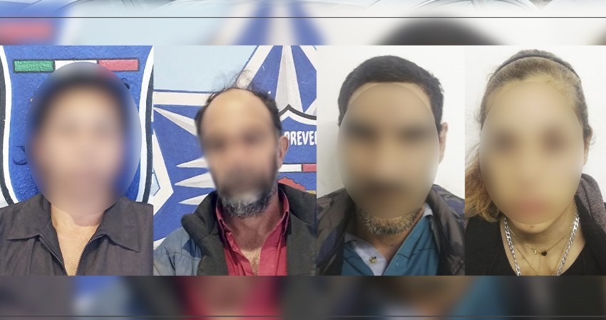 Detiene PEP a cuatro personas por delitos de daños y contra la salud