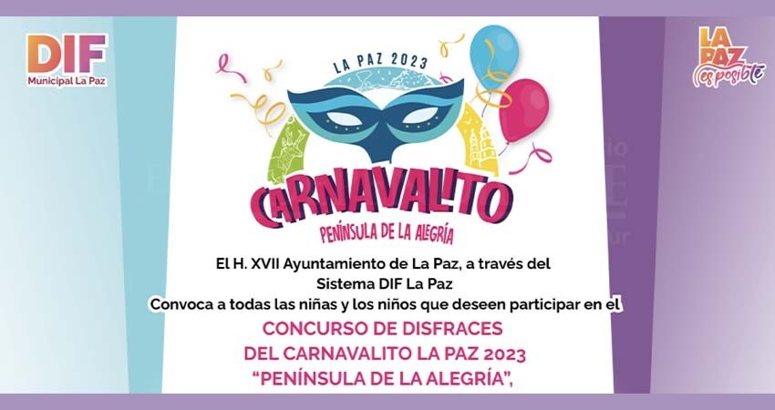 Invita DIF La Paz a participar en el Concurso de Disfraces Invita DIF La Paz a participar en el Concurso de Disfraces