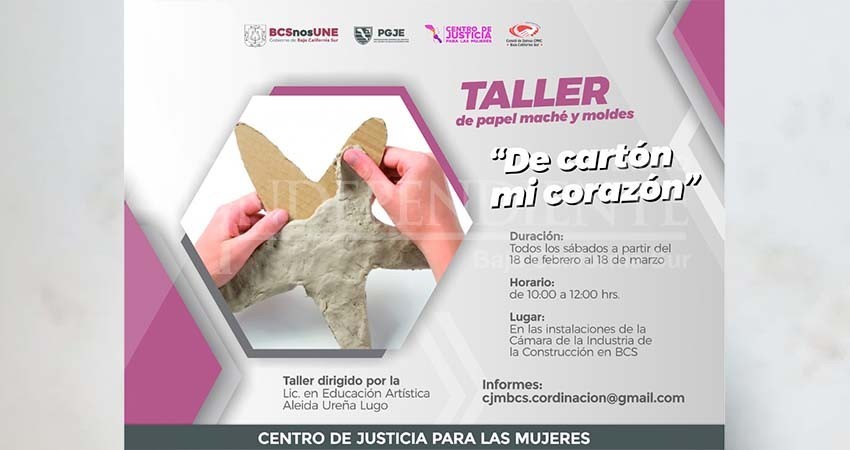 Iniciará el Centro de Justicia para Mujeres y CMIC taller de papel maché para mujeres