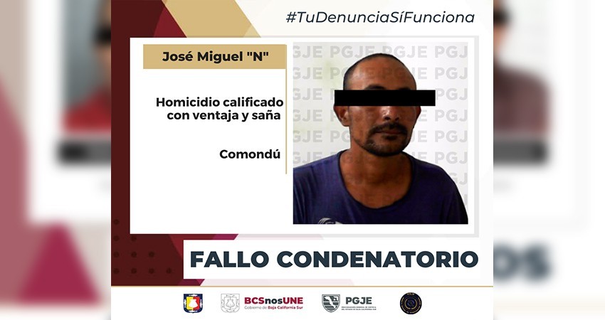 Juez falla en contra de Miguel “N” por el delito de homicidio con ventaja y saña