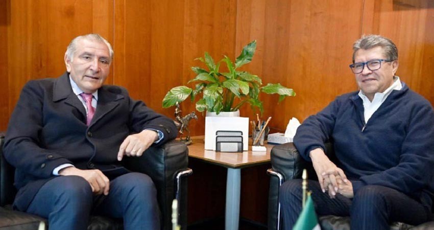 Ricardo Monreal revisa con Adán Augusto López agenda legislativa en el Senado