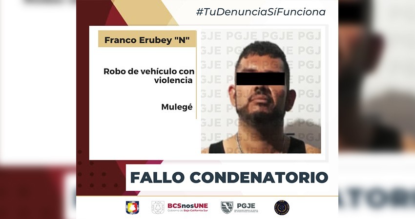 Encuentran a Erubey “N”, culpable de robo de vehículo con violencia