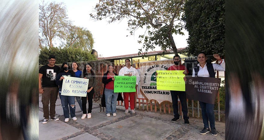 Profesores de Telebachillerato trabajan bajo protesta; denuncian recibir sueldo a medias