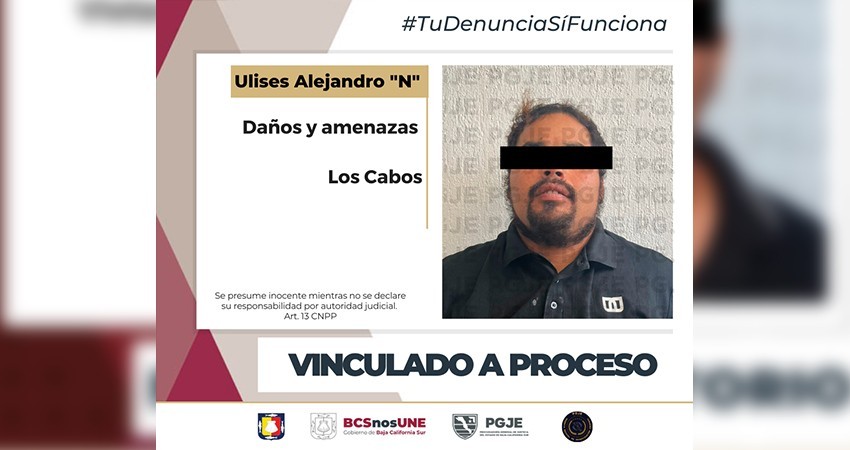 Vinculan a proceso a Alejandro “N” por el delito de amenazas y daños