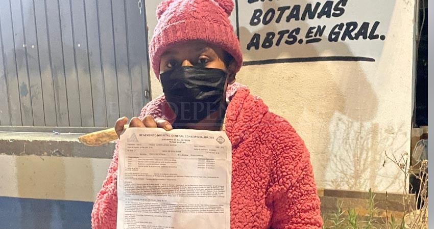 Roban recién nacido del hospital Salvatierra de La Paz Roban recién nacido del hospital Salvatierra de La Paz