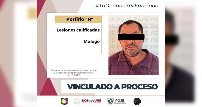 Queda vinculado a proceso Porfirio “N” por el delito de lesiones calificadas