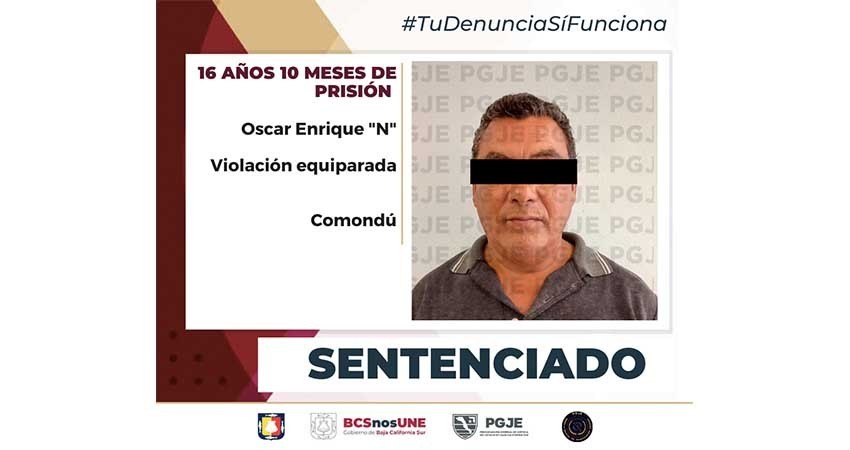 Dan 16 años de prisión al responsable de violar a un menor de edad