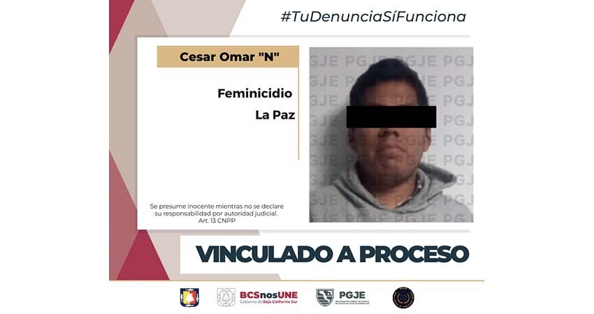 Por feminicidio vinculan a proceso de César Omar “N”