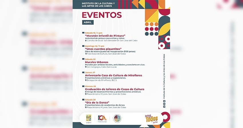 Presentan programación de las actividades que impulsa el Instituto de la Cultura y las Artes de Los Cabos