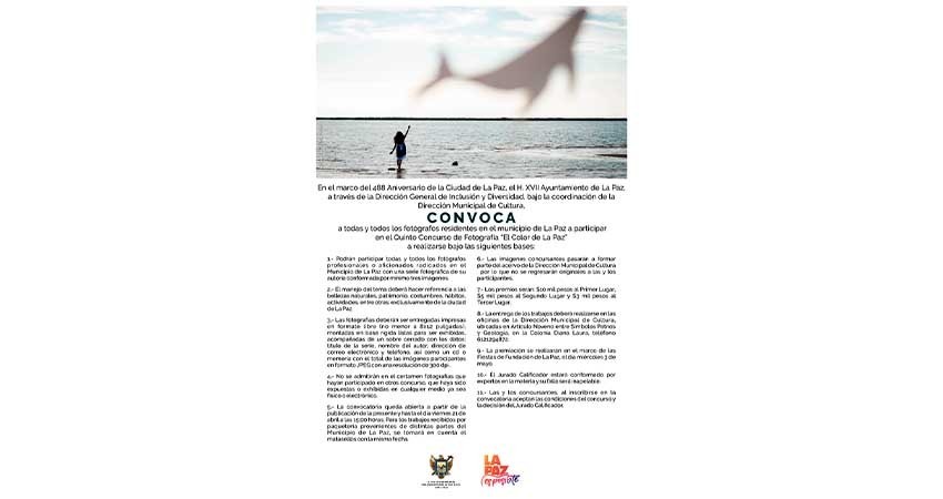 Continúa abierta la convocatoria del Concurso “El Color de La Paz”