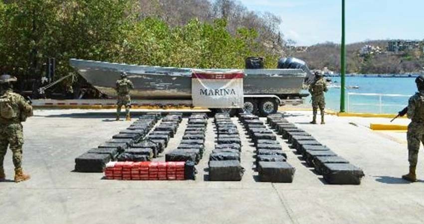 Semar da golpe al narco: asegura 2 toneladas de cocaína y detiene a 12